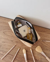 Load image into Gallery viewer, Brianna Makeup Bag - Natural/Black