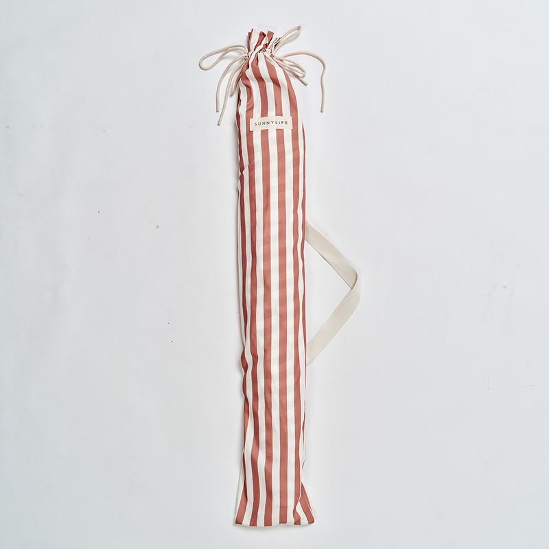 Luxe Beach Umbrella Tierra Clay Stripe