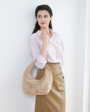 Load image into Gallery viewer, Mini Monaco Suedette Shoulder Bag - Blonde
