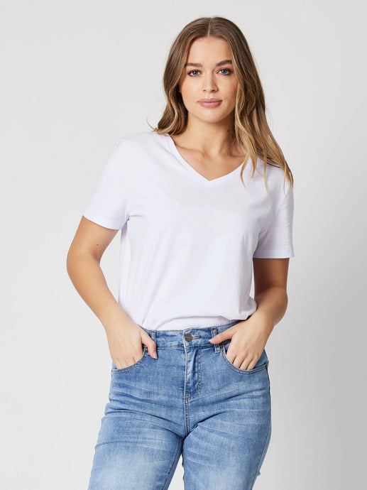 Threads V Neck Tee - White