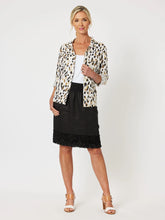 Load image into Gallery viewer, Mimi Ruffle Hem Linen Skirt Black