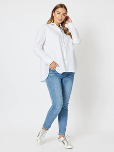 Urban HiLo Relaxed Shirt - White