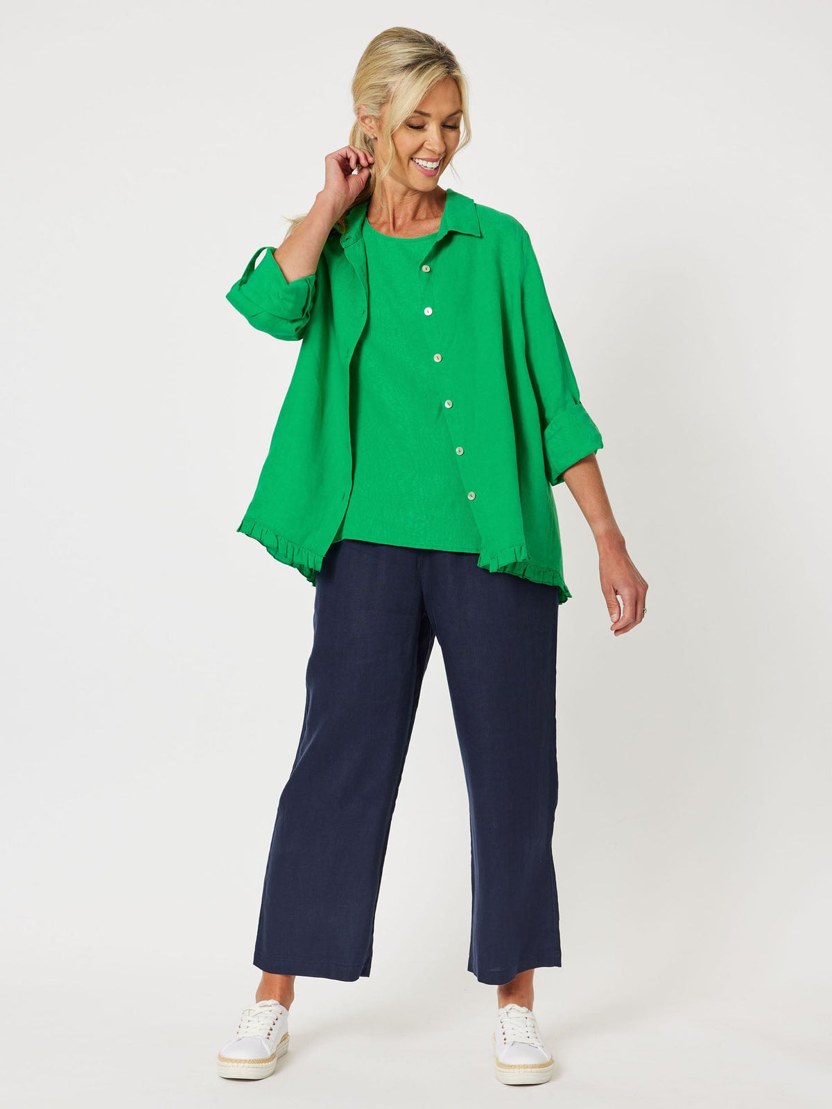 Wide Leg Pant Navy