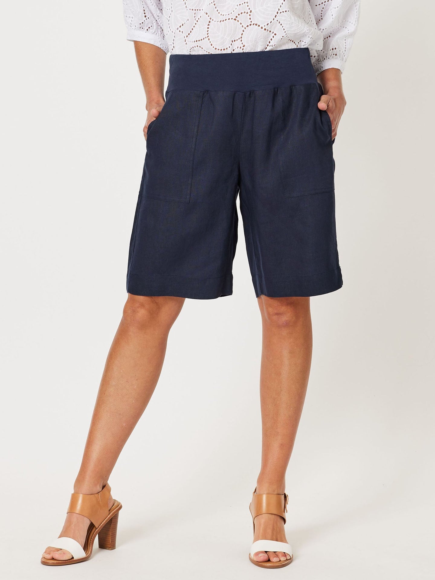 Jordon Linen Short Navy