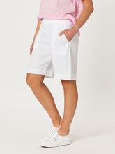 Load image into Gallery viewer, Jersey Waist Linen Short | White