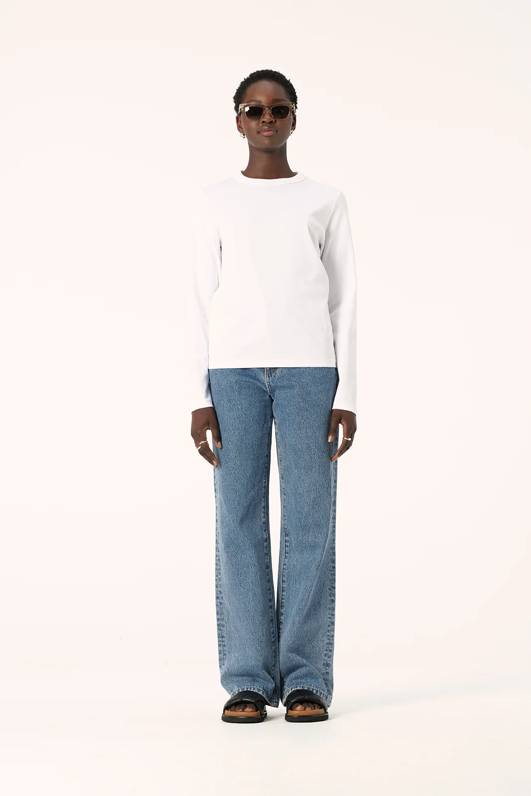 Zoe Long Sleeve Tee White