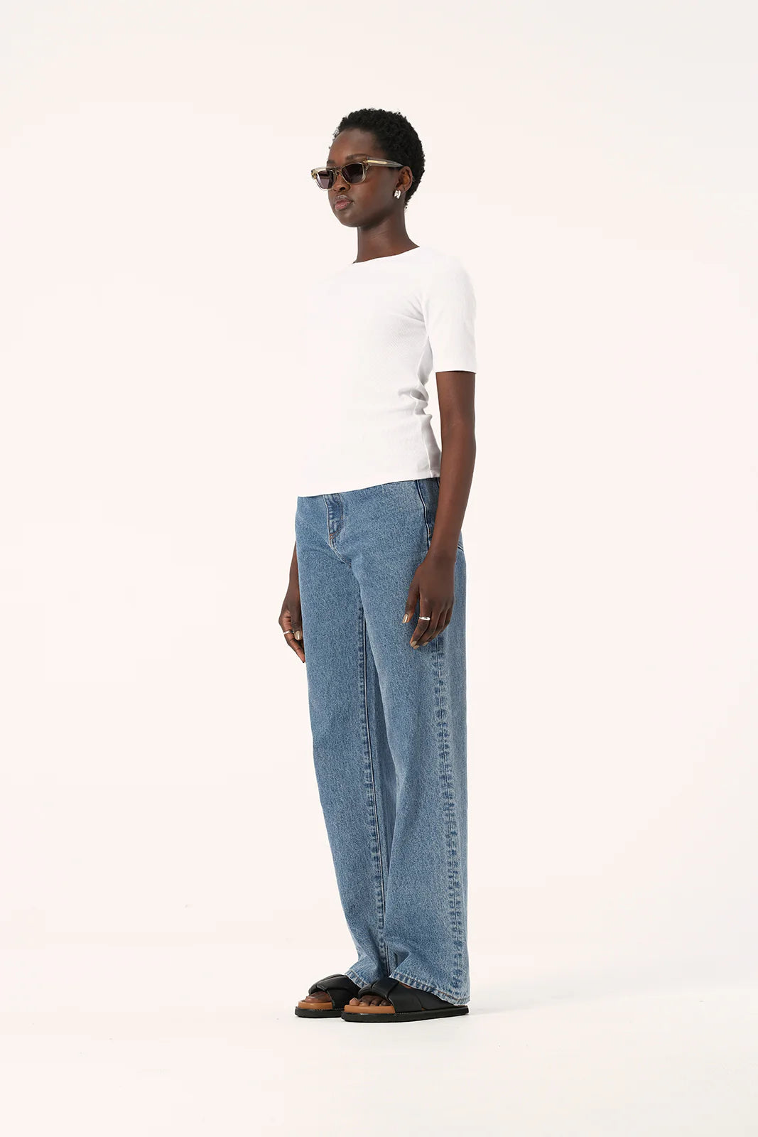 Nola Short Sleeve Top White