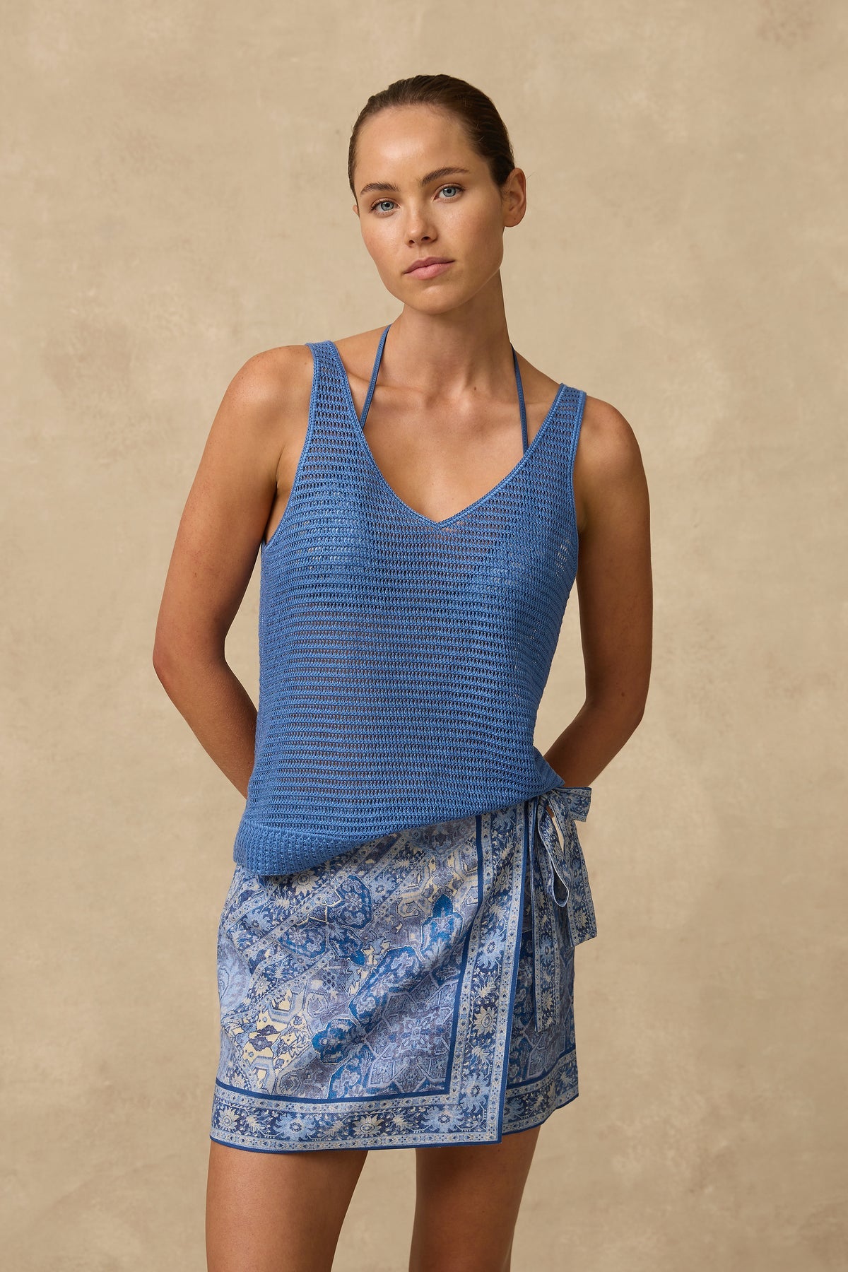 Crochet Singlet Denim