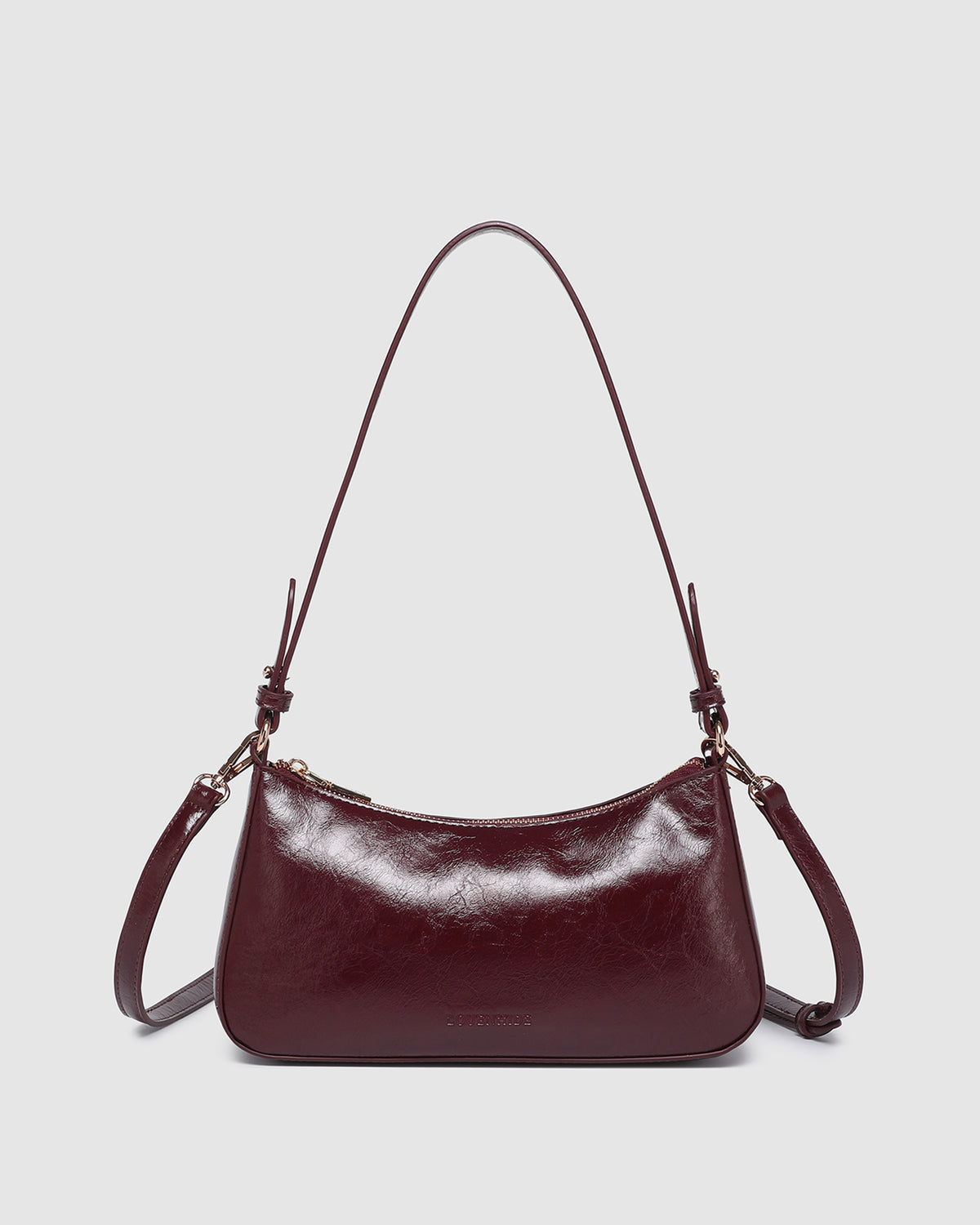 Jacqueline Shoulder Bag - Burgundy Patent