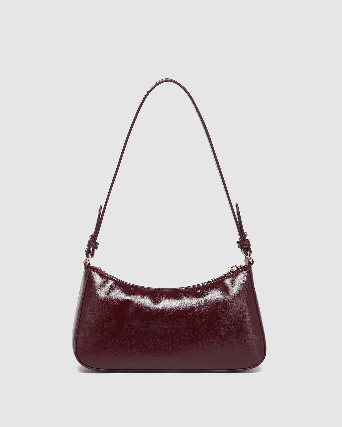 Jacqueline Shoulder Bag - Burgundy Patent
