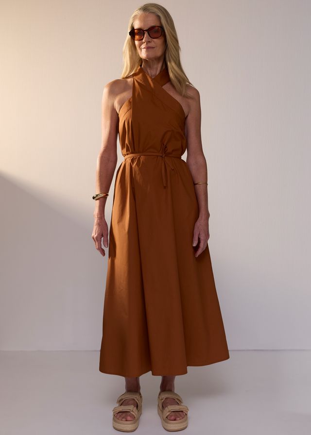Hali Dress Plain Toffee