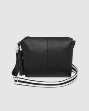 Load image into Gallery viewer, Daisy Stripe Crossbody Bag - Black