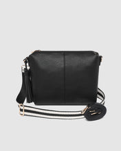 Load image into Gallery viewer, Daisy Stripe Crossbody Bag - Black