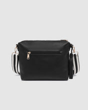 Load image into Gallery viewer, Daisy Stripe Crossbody Bag - Black