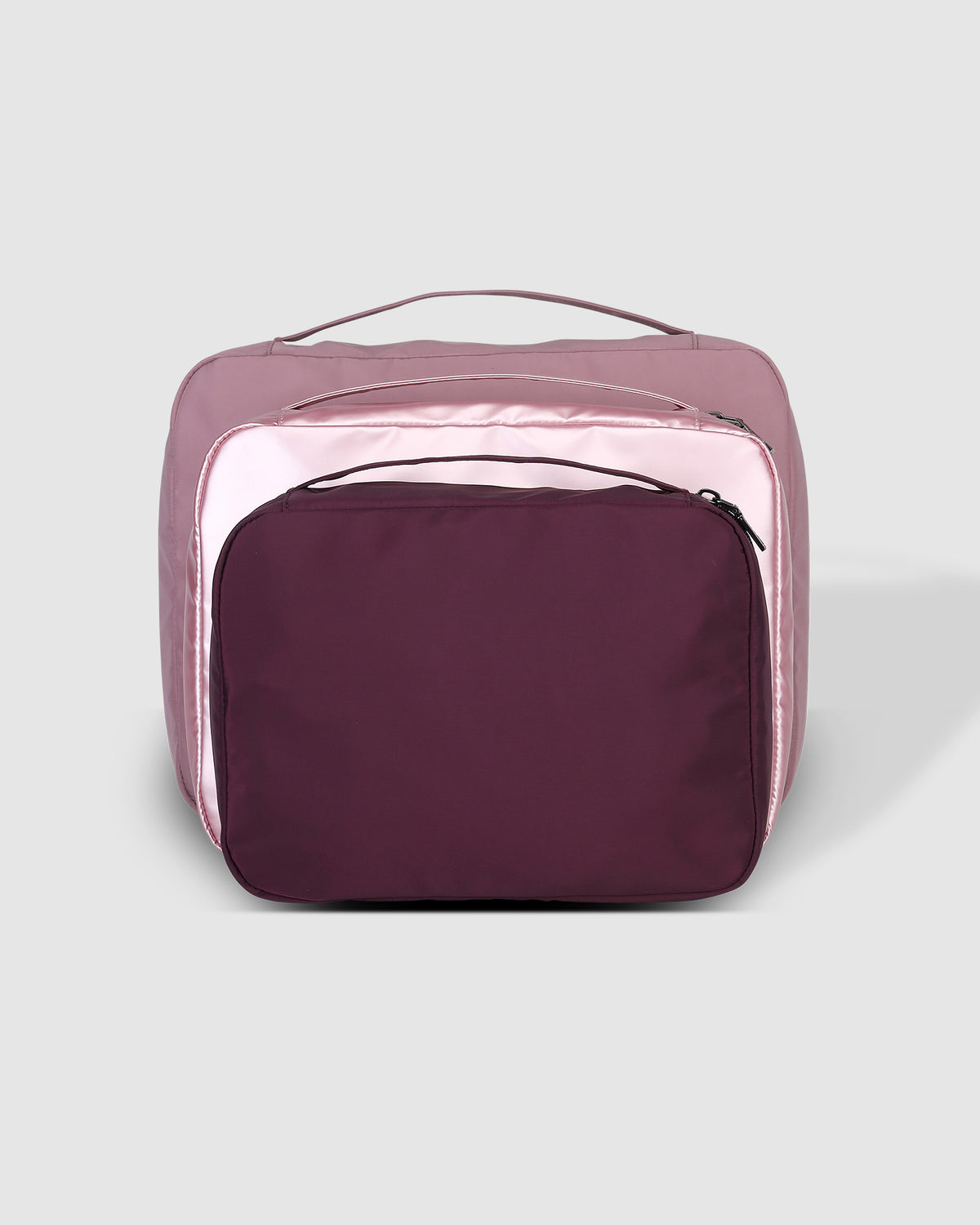 Madras 3 Piece Packing Cube Set Multi Pink