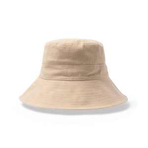 Tara Linen Bucket Hat Sand/White