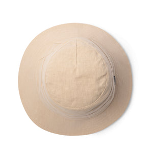 Tara Linen Bucket Hat Sand/White