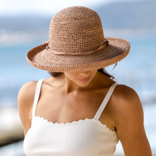 Load image into Gallery viewer, Milan Raffia Breton Hat Old Rose