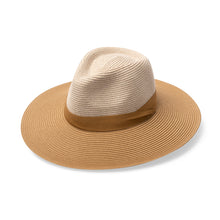 Load image into Gallery viewer, Maui Wide Brim Fedora Hat Mix Camel/Camel