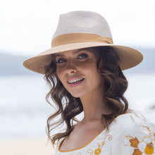 Load image into Gallery viewer, Maui Wide Brim Fedora Hat Mix Camel/Camel