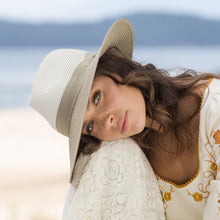 Load image into Gallery viewer, Maui Wide Brim Fedora Hat Mix Ivory/Khaki