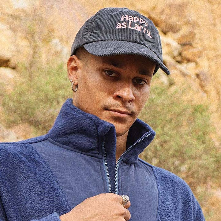 Happy As Larry Cord Cap in Carbon