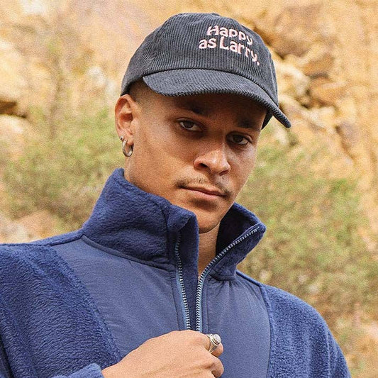Happy As Larry Cord Cap in Carbon