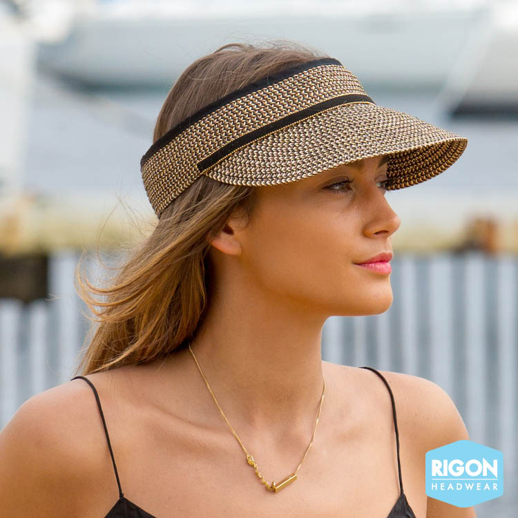Cosmopolitan Visor Hat Black/Tan