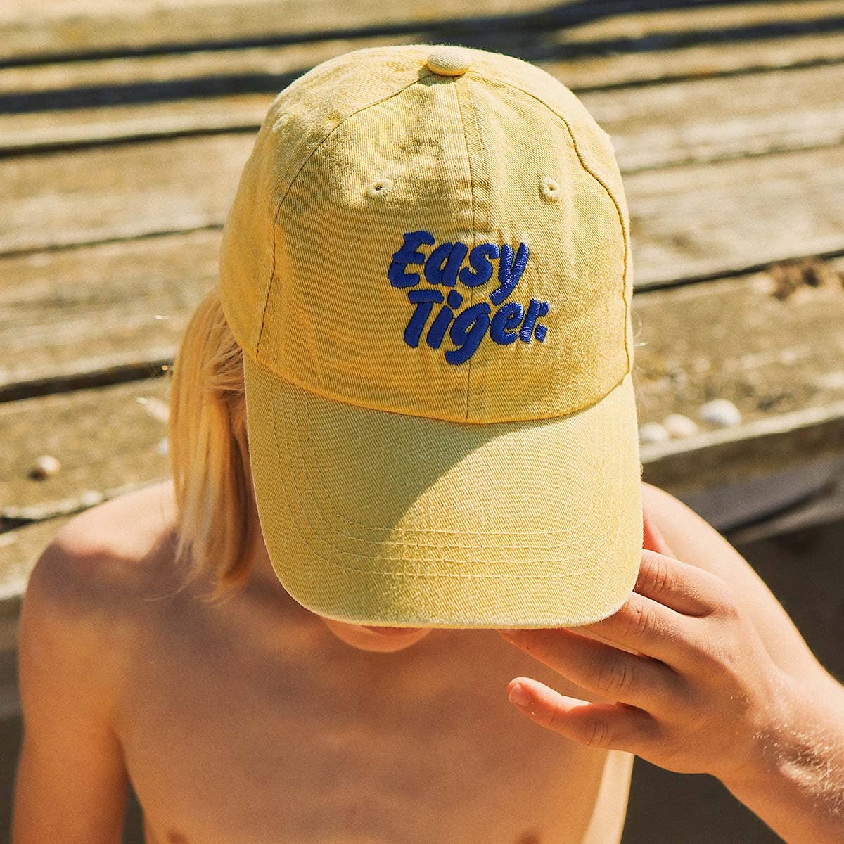 Easy Tiger Kids Cotton Cap in Mustard