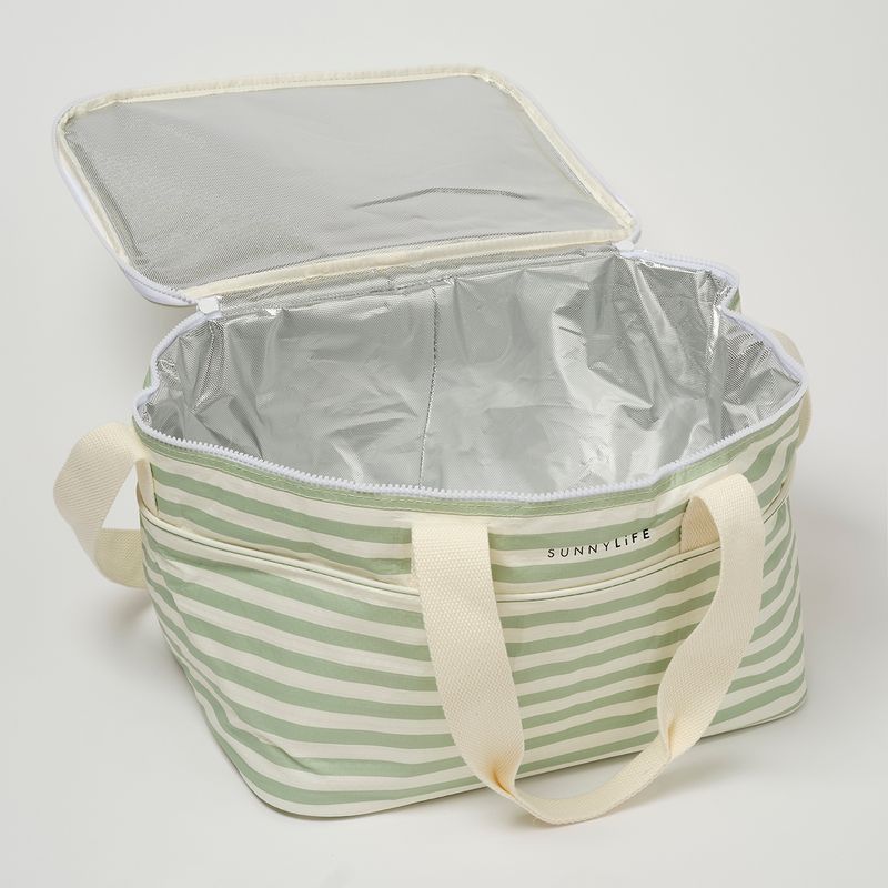 Light Cooler Bag Sea Sage Stripe