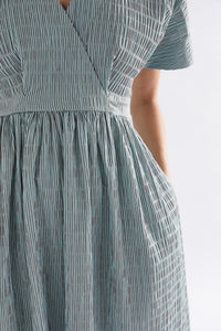 Bekk Long Dress Choc Mint Stripe