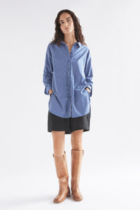 Ligne Print Shirt Blue Stripe