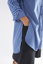 Load image into Gallery viewer, Ligne Print Shirt Blue Stripe