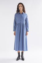 Load image into Gallery viewer, Ligne Shirt Dress Blue Stripe