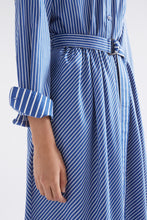 Load image into Gallery viewer, Ligne Shirt Dress Blue Stripe