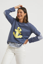Load image into Gallery viewer, Frayed Anchor Cotton Sweatshirt - Old Navy/Yellow