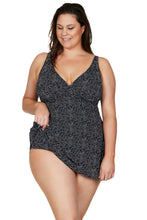 Load image into Gallery viewer, Zig Zag Delacroix Swim Dress - Black