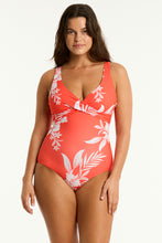 Load image into Gallery viewer, Aloha Cross Front Multifit One Piece Flame Sea Level 