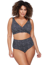 Load image into Gallery viewer, Zig Zag Rouched Side High Waist Pant - Black