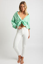 Load image into Gallery viewer, The Boyfriend Shirt - Green Stripe