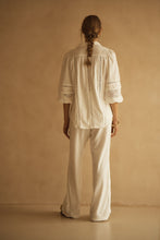 Load image into Gallery viewer, BIANCA Lace Trim Billow Sleeve Blouse