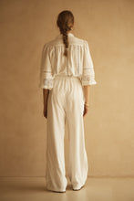 Load image into Gallery viewer, BIANCA Lace Trim Billow Sleeve Blouse