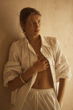 Load image into Gallery viewer, BIANCA Lace Trim Billow Sleeve Blouse