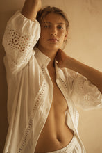 Load image into Gallery viewer, BIANCA Lace Trim Billow Sleeve Blouse