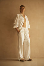 Load image into Gallery viewer, BIANCA Lace Trim Billow Sleeve Blouse