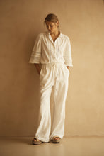 Load image into Gallery viewer, BIANCA Lace Trim Billow Sleeve Blouse