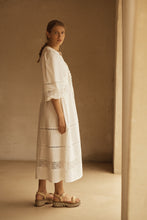 Load image into Gallery viewer, BIANCA Lace Panelled Midi Dress