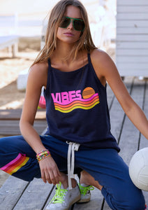 Retro Vibes Tank Navy