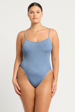 Load image into Gallery viewer, low palace one piece slate blue shimmer