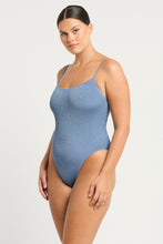 Load image into Gallery viewer, low palace one piece slate blue shimmer